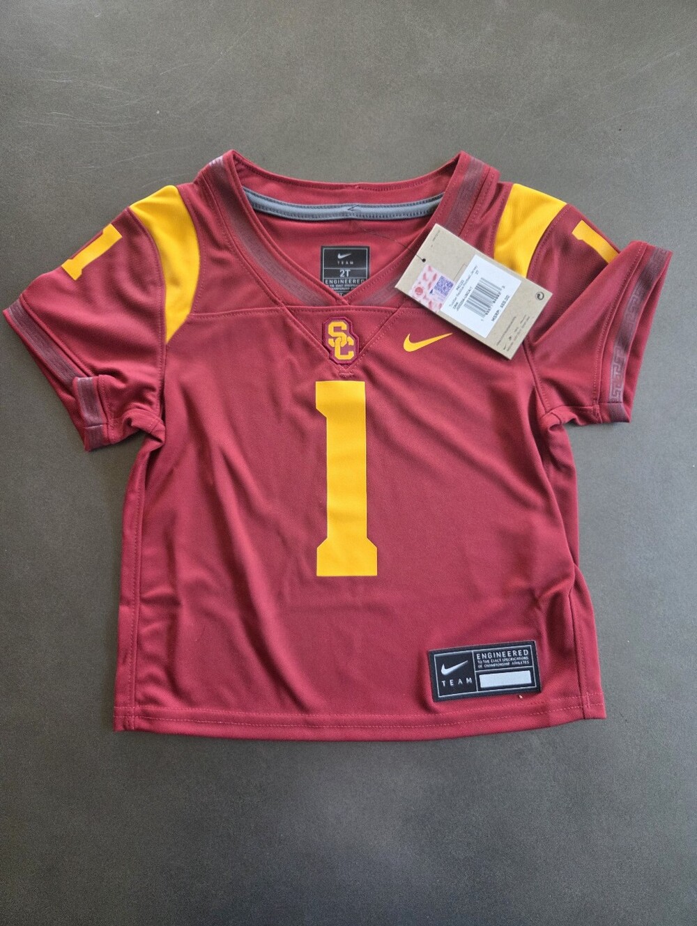 Nike Toddler 1 USC Trojans Untouchable Football Jersey Size 2T NWT